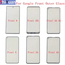 5pcs Front Outer Glass Lens Touch Panel Cover For Google Pixel 6 5 4XL 5A 4A 5G Pixe 4 3 3XL 3A 3XLGlass Lens with OCA Parts