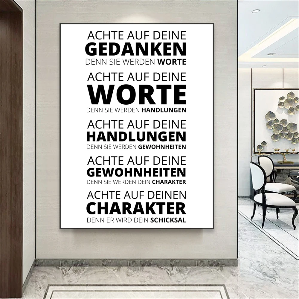 

Motivational Quotes Poster Black and White Art Prints Canvas Painting Poster Home Living Room Reading Room Office Decoration