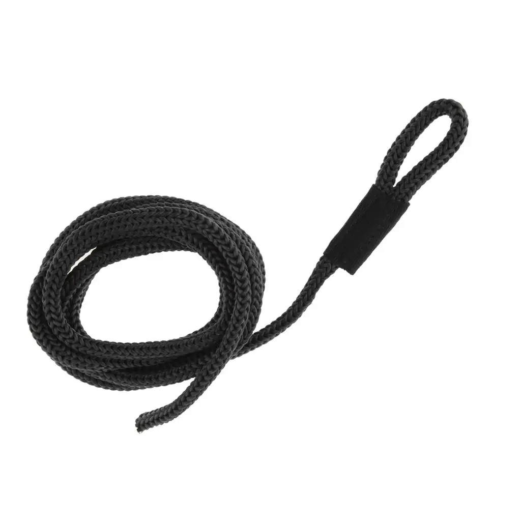 

Double Braided Dock Lines Marine Rope with Eyelet Ties for Docking Stretch Resistant Black Boat Dock Lines Marine Mooring Rope
