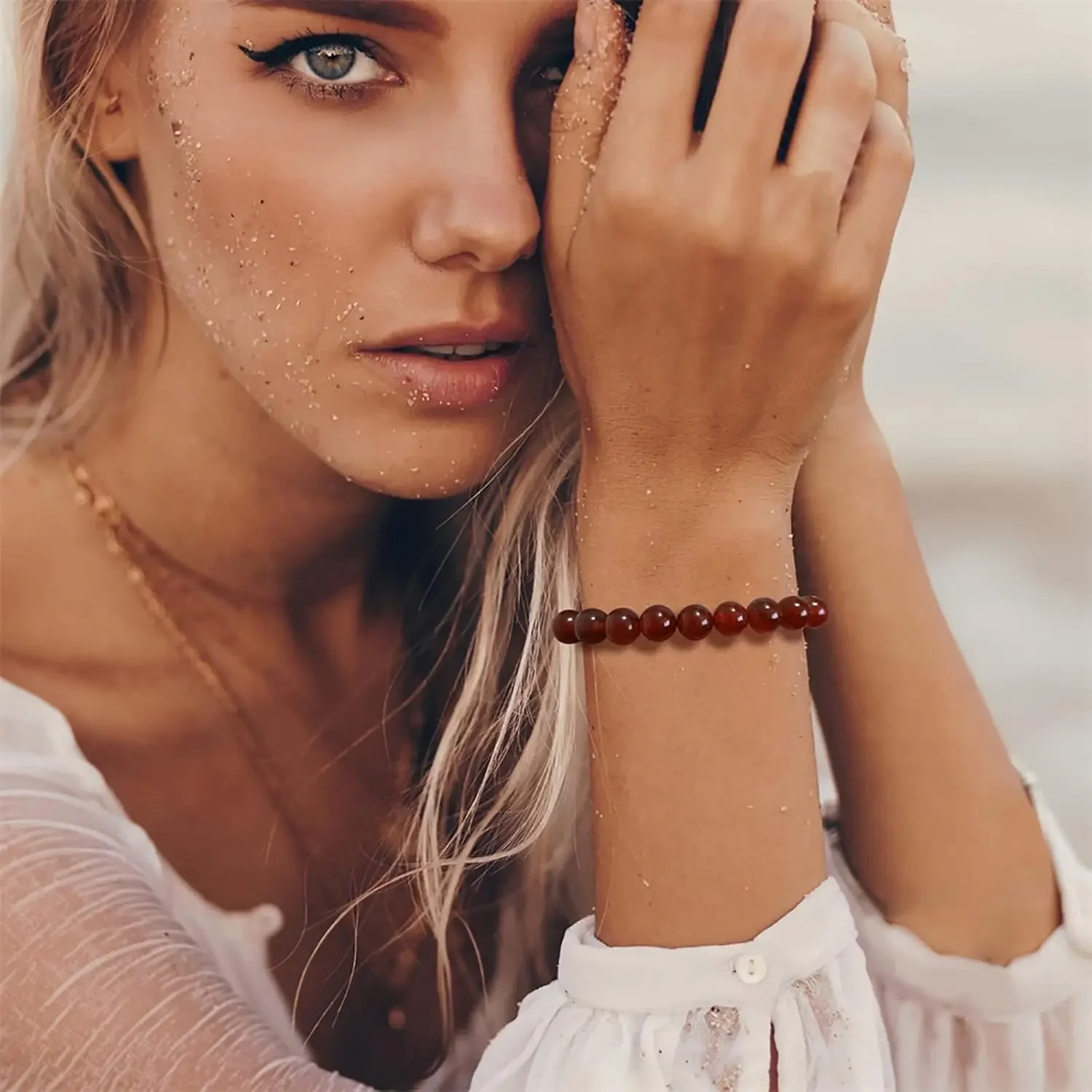 Винтажные натуральные зеленые круглые браслеты из бисера регулируемый черный