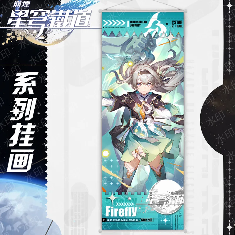 Игровой Косплей стена свитки бутилл авантюрин Светлячок Rappa Acheron Honkai звезда