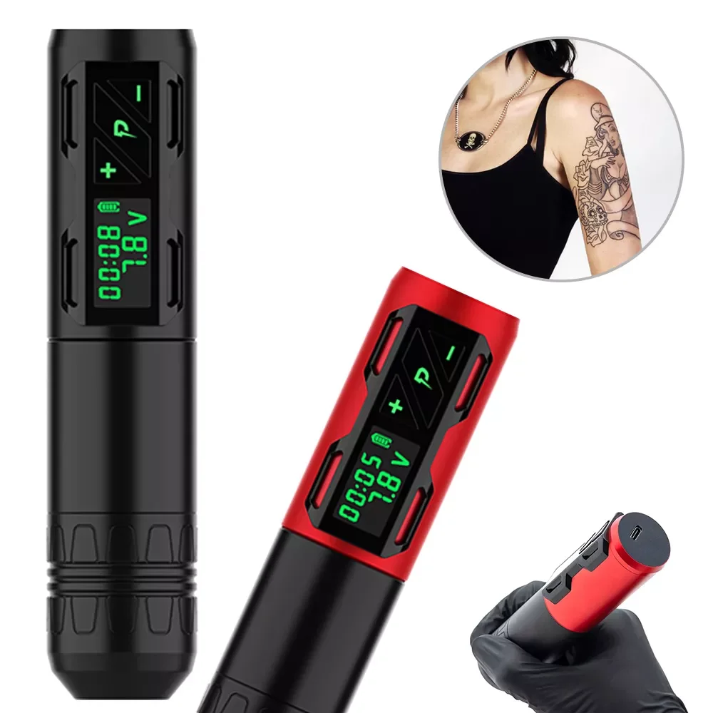 Wireless Tattoo Machine Pen Battery With Portable Power Pack Digital LED Display For Body Art Fast Charge Beauty Tattoo Machine
