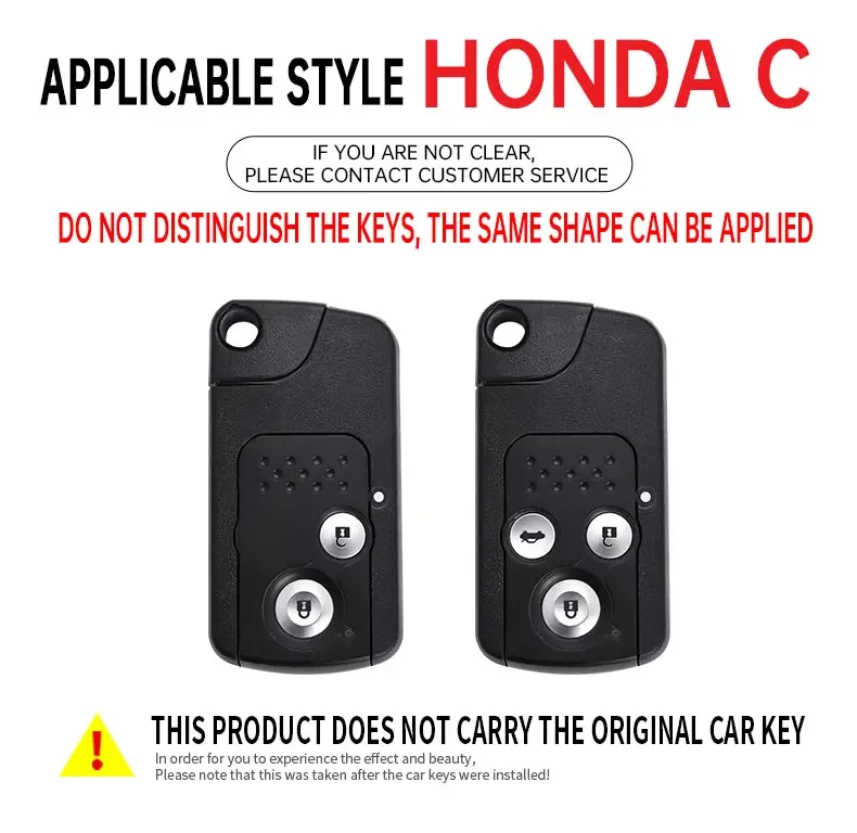 Фото Чехол для автомобильного ключа из цинкового сплава для Honda Civic IX, Pilot, Accord 8, CRV, Jazz, HRV, для ACURA MDX, TL, TSX, ZDX, RSX, защитные аксессуары №3