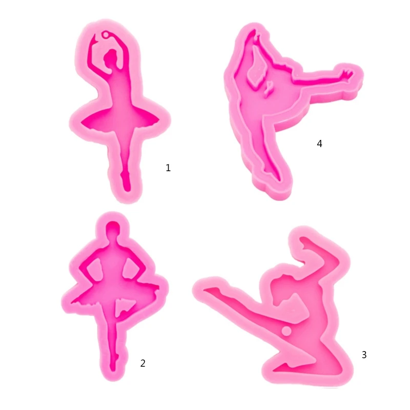 

DIY Dancing Girl Keychain Silicone Mold Handmade Crafts Epoxy Resin Mould Fashion Jewelry for Bag Pendant Earrings Making Tool
