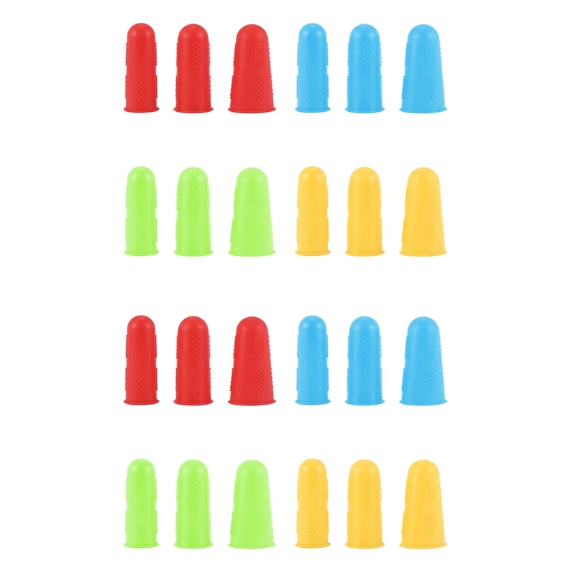 

24 Pieces Hot Glue Finger Caps Silicone Finger Protectors for Hot Glue Wax Rosin Resin Honey Scrapbooking Sewing