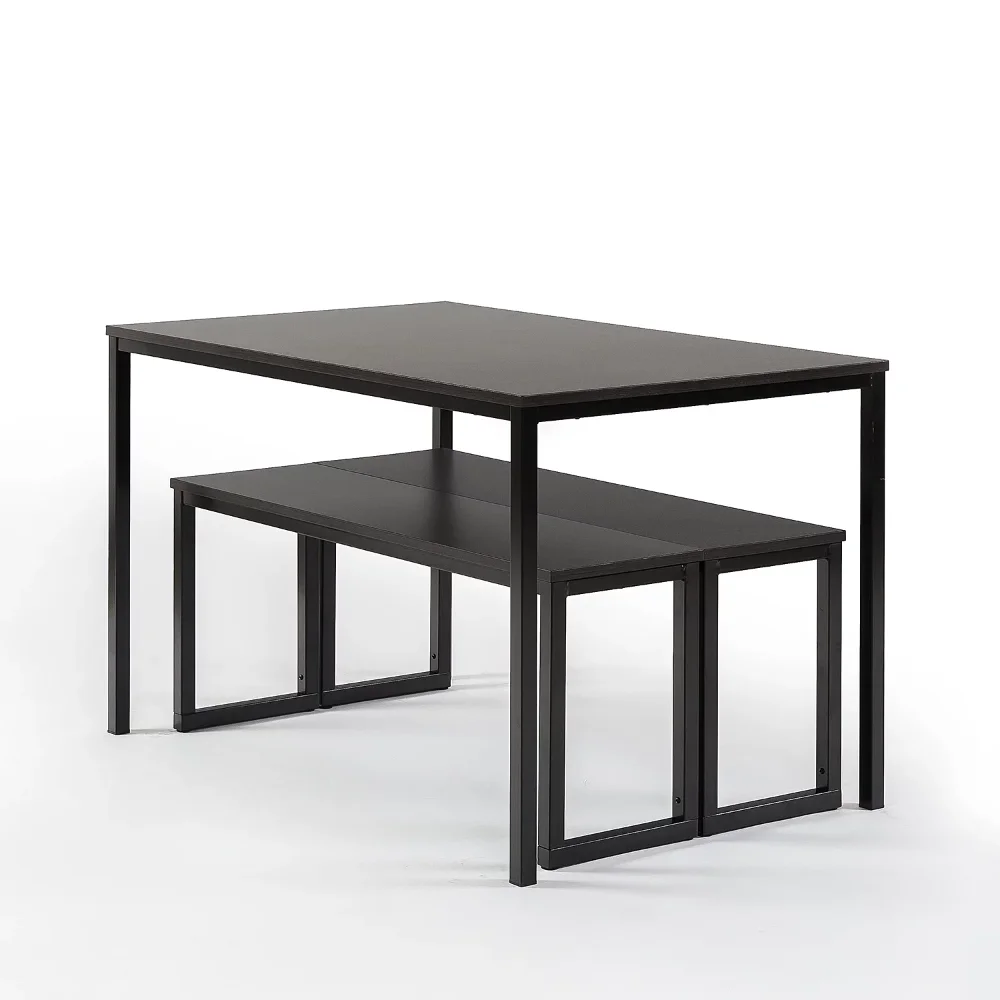 

Zinus Louis, обеденный стол с металлической рамой для эспрессо 48 дюймов со скамейками, обеденный набор из 3 предметов