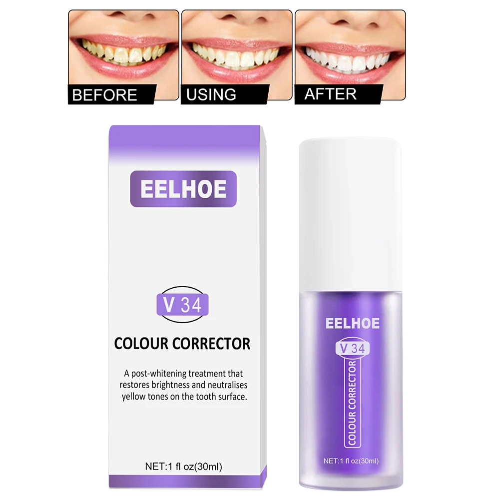 

30ml Whitening Toothpaste Cream Remove Teeth Stains Portable Teeth Whitening Gel Effective Teeth Color Corrector Cream Tool