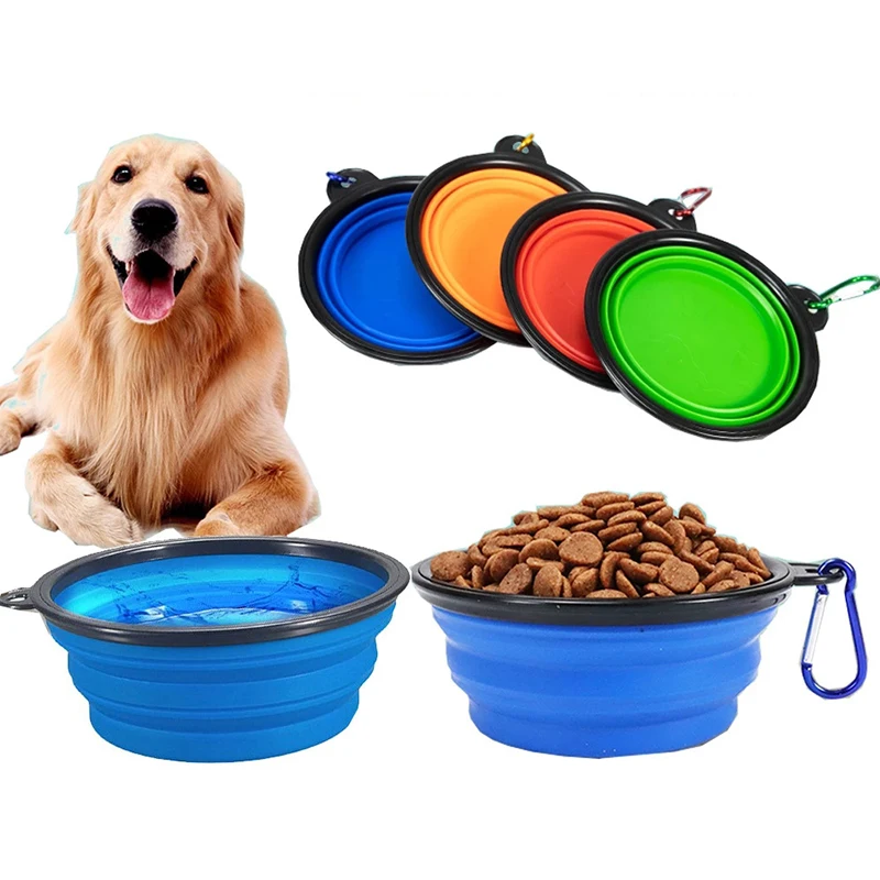 

Food Water Container Pet Bowl Dog Dish Travel Collapsible Portable Silicone Puppy Folding Feeder Outdoor Dog Bowl Bowl