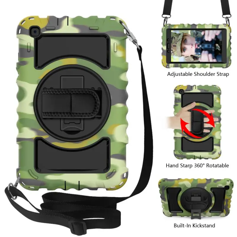 

For Samsung Galaxy Tab A10.1 T510 T515 307 510 290 T505 Case Kids Safe Foam Shockproof Shoulder Hand Strap Stand Tablet Cover