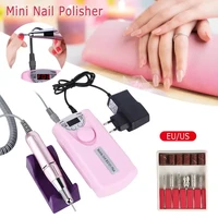 new mini 30000 rpm electric nail drill manicure machine with polishing head for pedicure nail file tool drill tool set tslm2