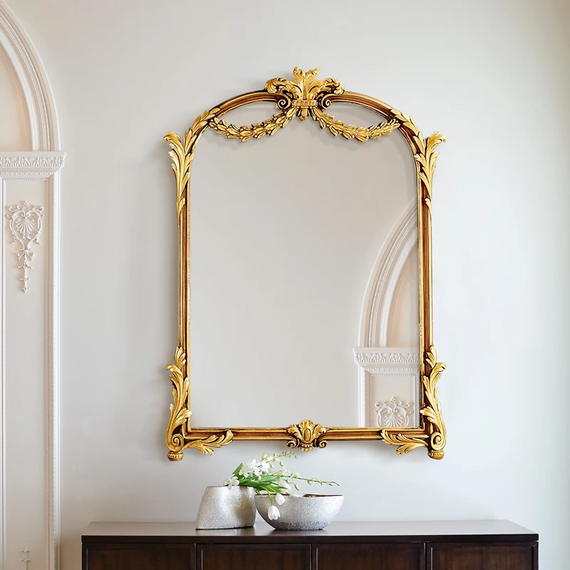 

Настенное винтажное декоративное зеркало, декоративное зеркало для ванной и спальни, декоративное зеркало в эстетике, декоративное украшение для гостиной YY50DM