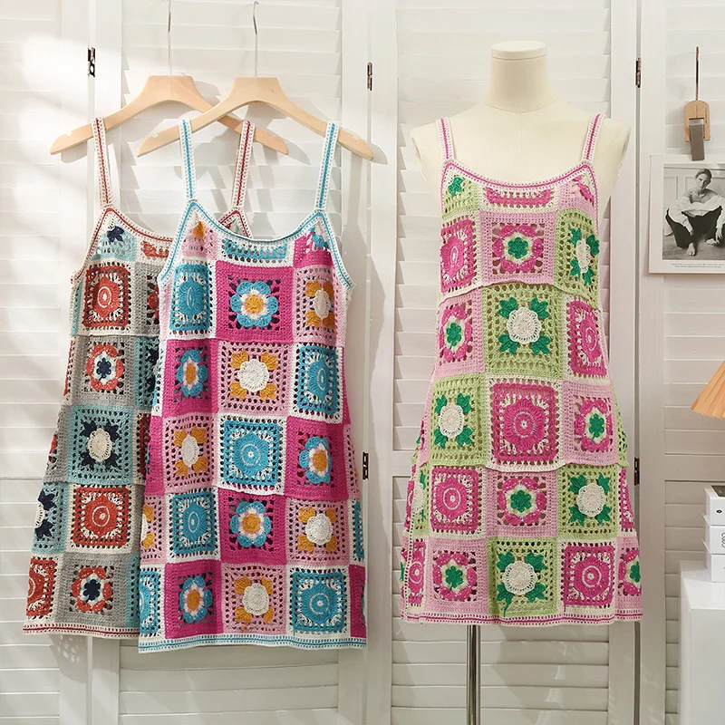 

2023Casual elegant slim sexy dress, Dresses Knit Cut Out Dress Jurk Dames Beach Dresses for Women Strap Sleeveless Female Vestid