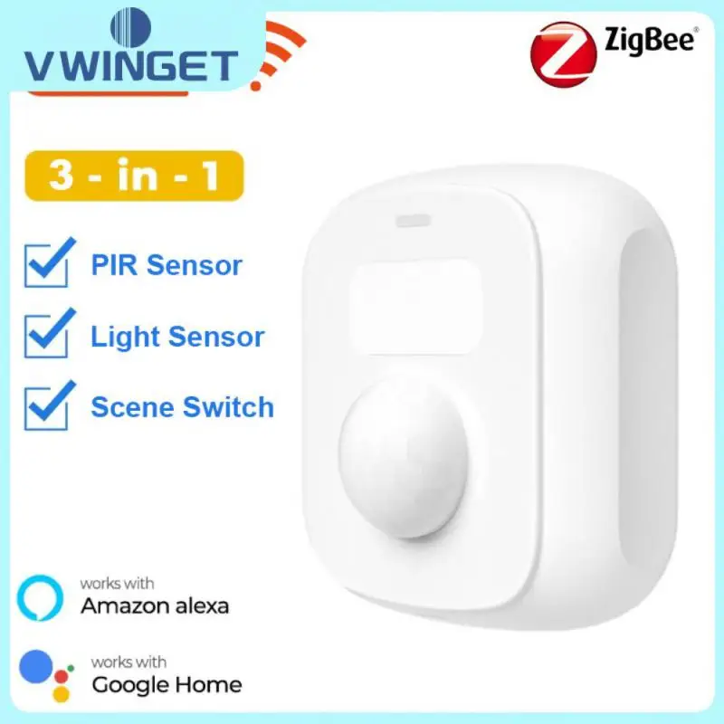 

Датчик движения человека 3 в 1, умный датчик Zigbee для домашней безопасности, беспроводной датчик человеческого тела в реальном времени, умная ...