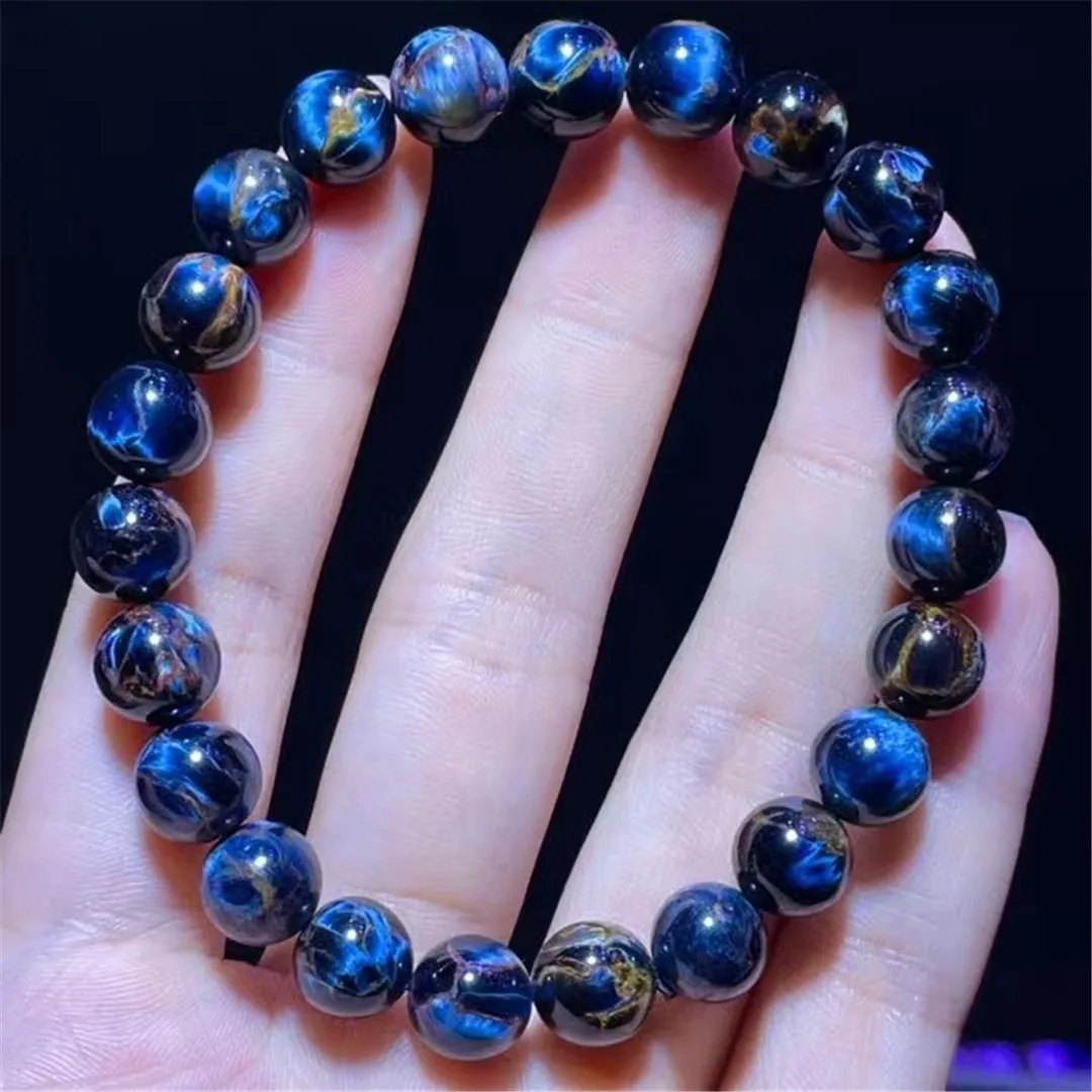 

9mm Natural Blue Pietersite Bracelet For Women Lady Men Love Luck Gift Beads Crystal Energy Stone Strands Namibia Jewelry AAAAA