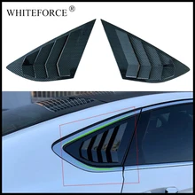 2PCS Car Rear Window Shutter Cover Trim for Ford Mondeo 2013-2021 Window Louver Side Vent Trim ABS Panel Side Vent Cover Sticker