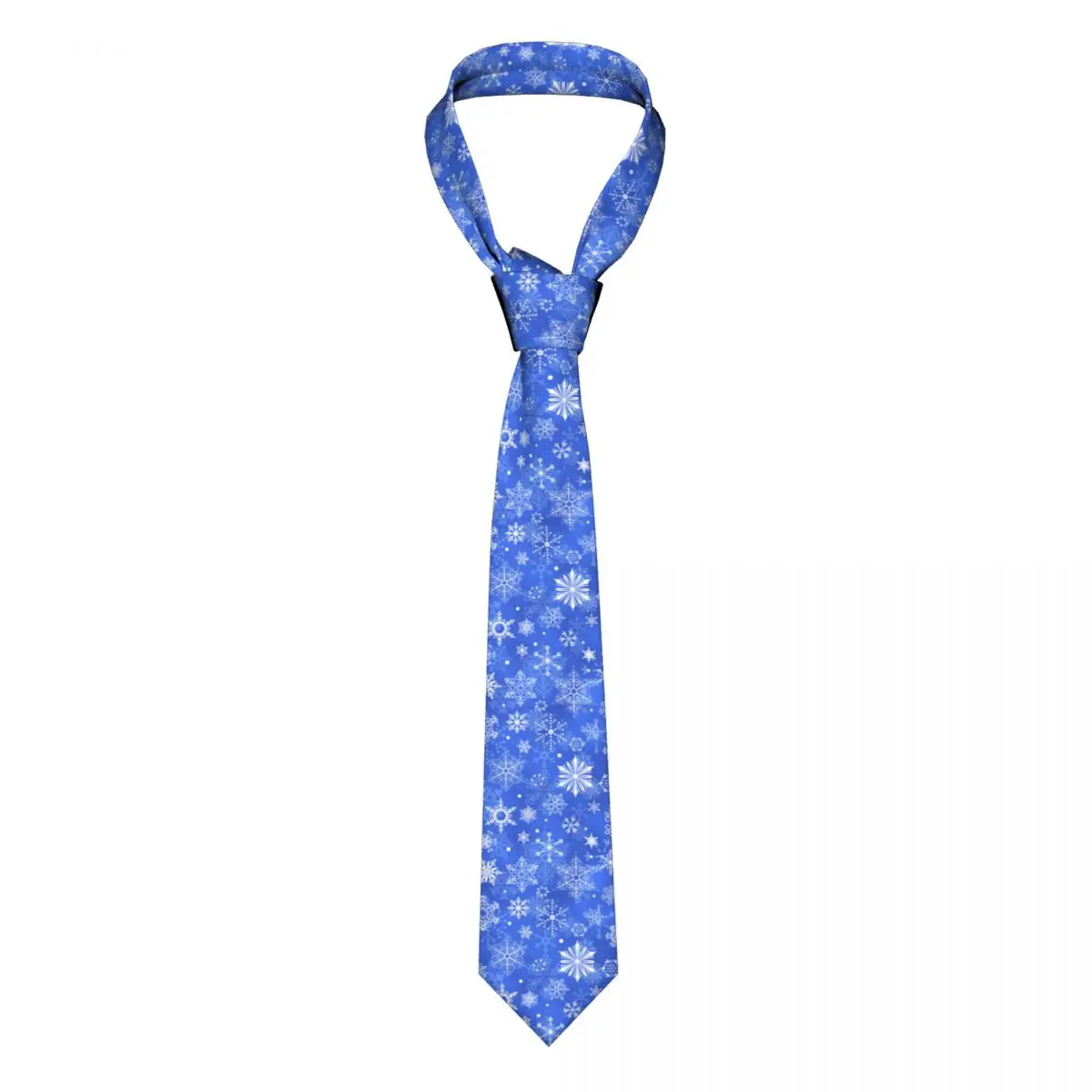 

Blue Snowflake Pattern Necktie Unisex Polyester 8 cm Christmas Neck Tie for Men Fashion Classic Suits Accessories Gravatas Gift