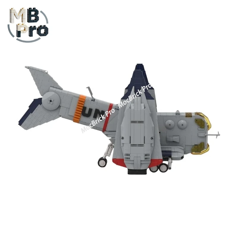 Фото Набор строительных блоков YAGR-3B: Многоракетный истребитель VTOL с наклонным двигателем, научно-фантастический боевой самолет, развивающая игрушка для хобби №5
