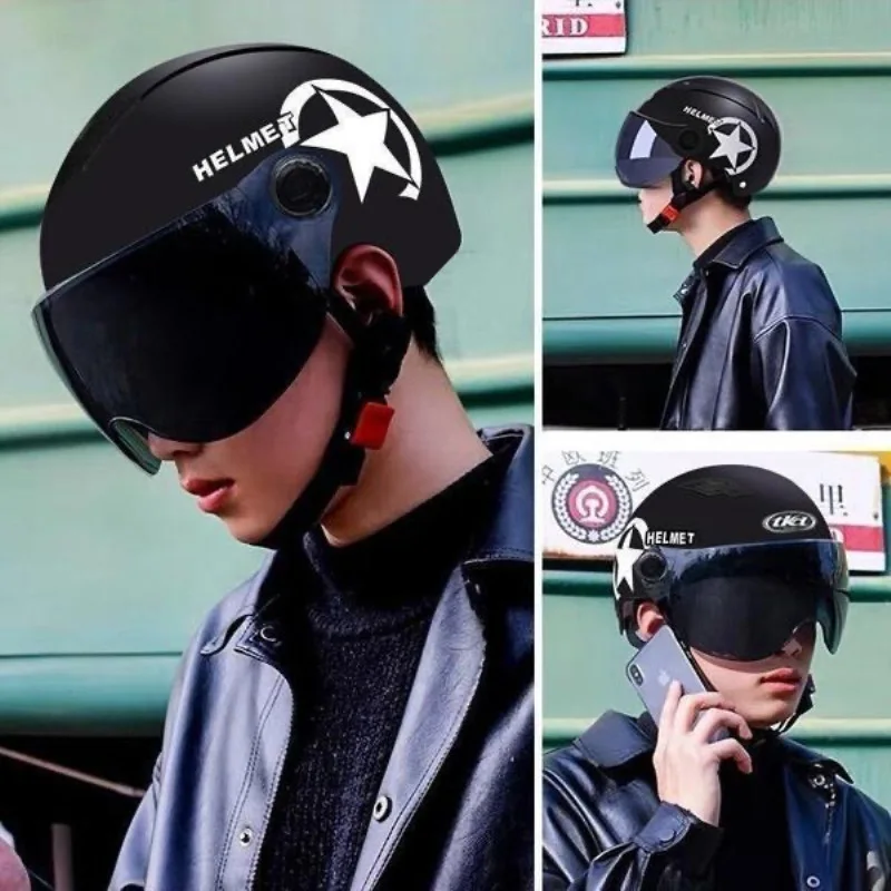 

Дышащая мужская и женская мотоциклетная шапка для езды на открытом воздухе, защитная шапка со светоотражающей предупреждающей нашивкой для мотоцикла