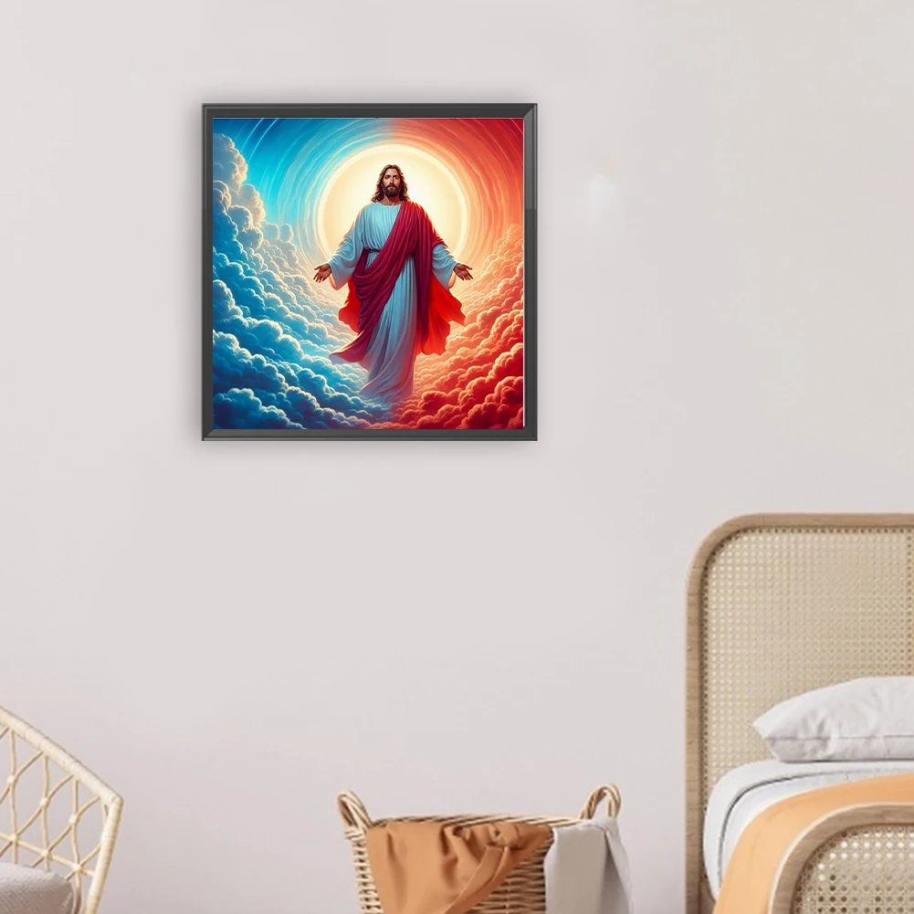 5D DIY Полный круглый дрель Алмазная картина Иисус Набор Домашний декор