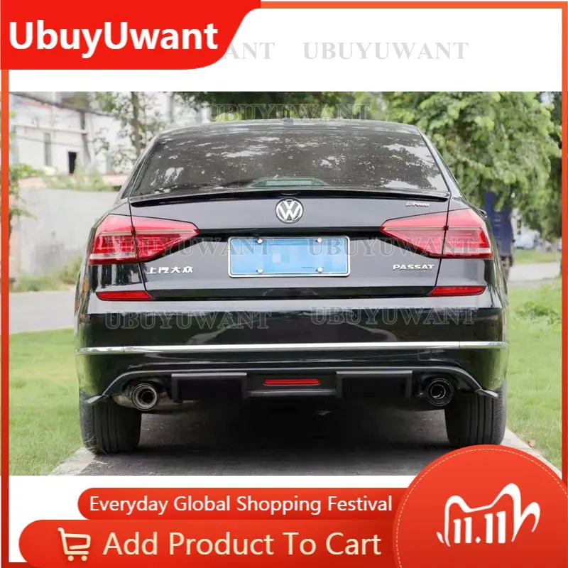 

Для Volkswagen Passat B7 2017-2018 ABS черный Задний бампер для багажника фотозащита автомобильный Стайлинг