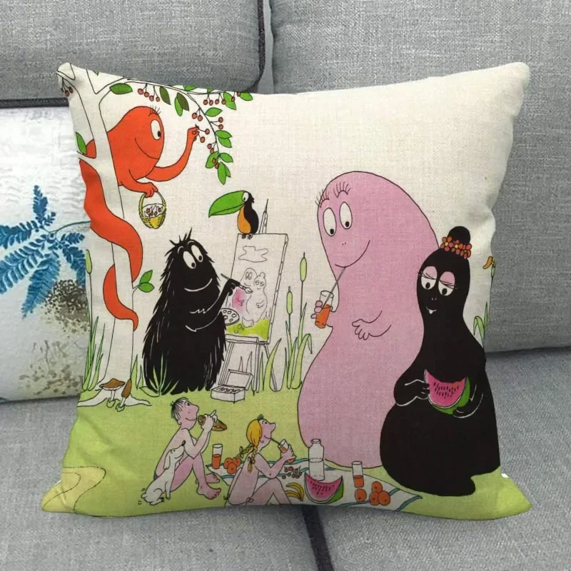 Наволочка Barbapapa на заказ свадебная декоративная хлопково-льняная наволочка для