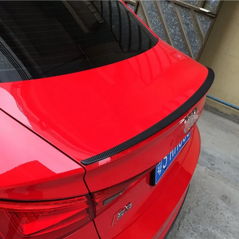

For Audi A3 Sedan Spoiler A3 S3 Carbon Fiber Rear Spoiler Trunk Wing Glass Black Finish 2013 2014 2015 2016 2017