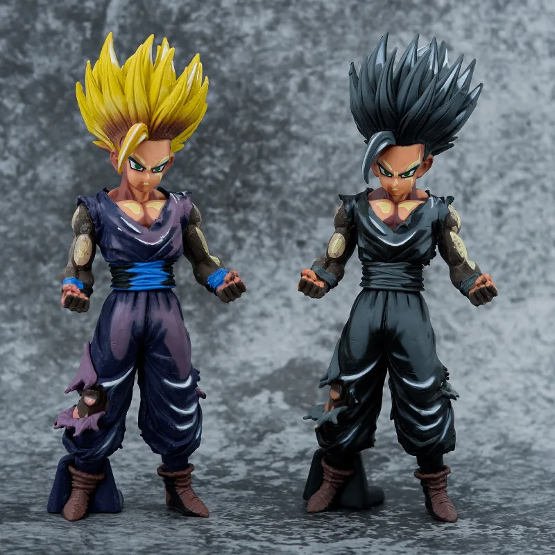 

Dragon Ball Hand-run 21.5cm Sun Wukong Comic Edition Sun Wufan Black Sneak Battle Damaged Model Anime Ornament Boxed Toy Doll