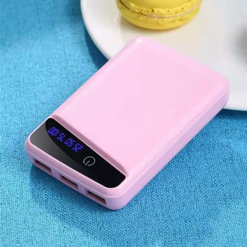 

2023New Pcs 18650 Battery Charger Cover Power Bank Case DIY Box 3 USB Ports QJY99