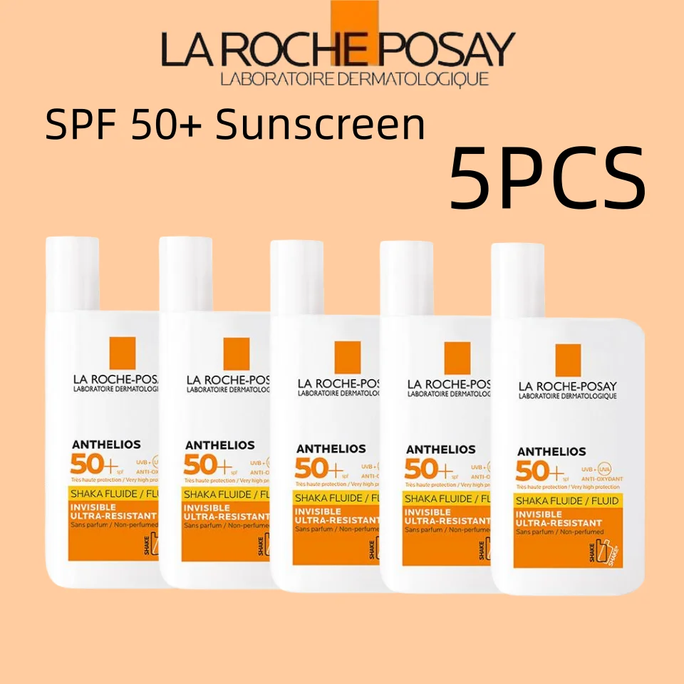 

5PCS La Roche Posay ANTHELIOS SPF 50+ Face Sunscreen Anti-oxydant Oil-Free Ultra-Light Fluid Waterproof Anti-Shine UV Protection