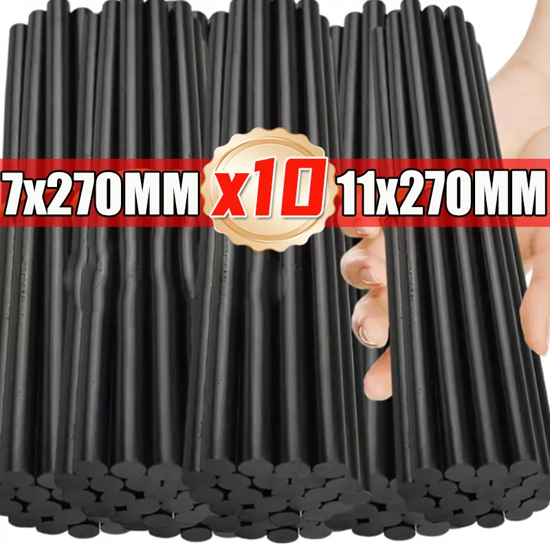 

1-10 шт. автомобильный клей-карандаш, черный термоплавкий клей-пистолет, силиконовый для горячего пистолета 7 мм/11 мм для кухонных кранов, предметов для ванной комнаты