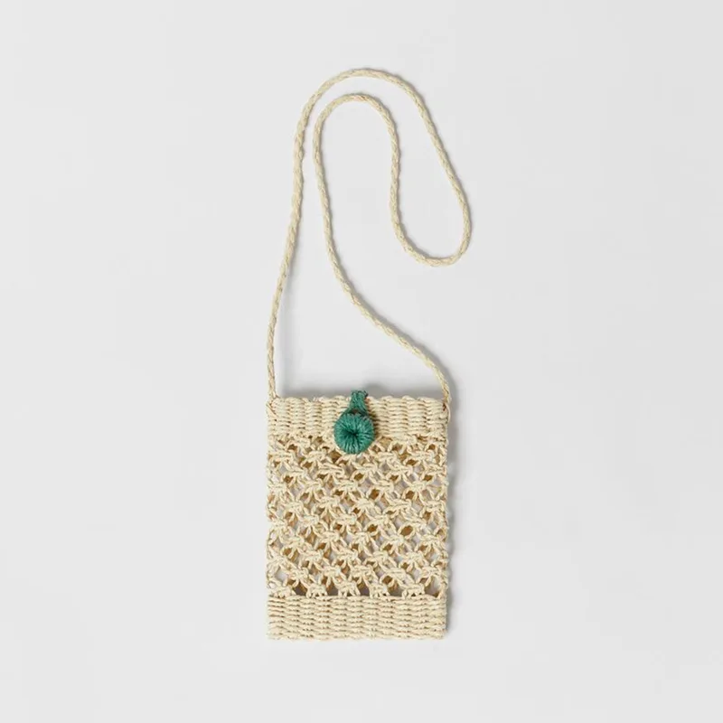 Fashion Brands Straw Bag Hollow Woven Crossbody Bags for Women Handmade Phone Flap Rattan Shoulder Bag Designer Bags Handbag New