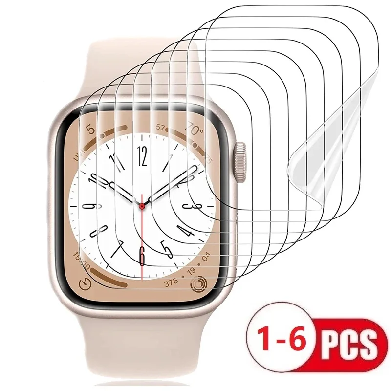 Гидрогелевая Защитная пленка для Apple Watch Ultra 2 49 мм защиты экрана 9 SE 8 7 6 5 4 3 45 41 44 40