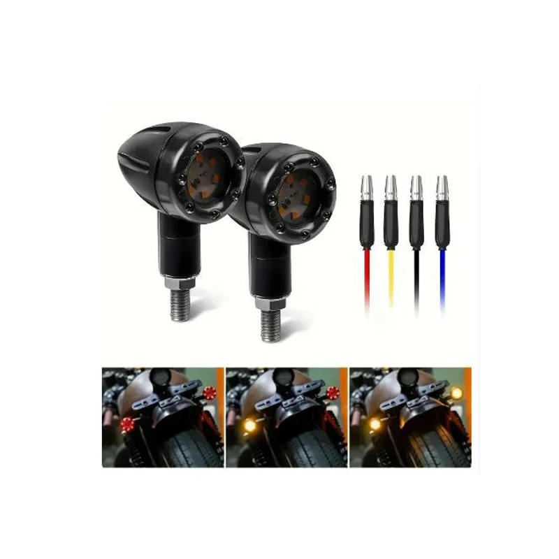 2 szt. uniwersalnych świateł błyskowych do motocykli lampki kontrolne LED światła dolne tylne hamowania