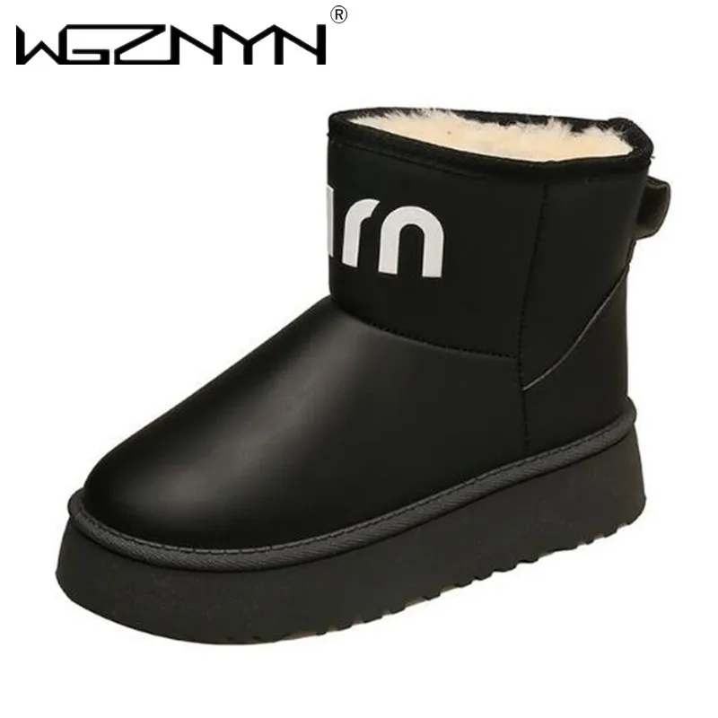 НОВЫЕ женские зимние ботинки теплые плюшевые однотонные модные ботильоны без