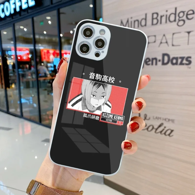 Чехол Haikyuu Hinata для IPhone 14 13 12 11 Pro Max X XR XS 8 7 Plus чехол телефона из жидкого стекла |