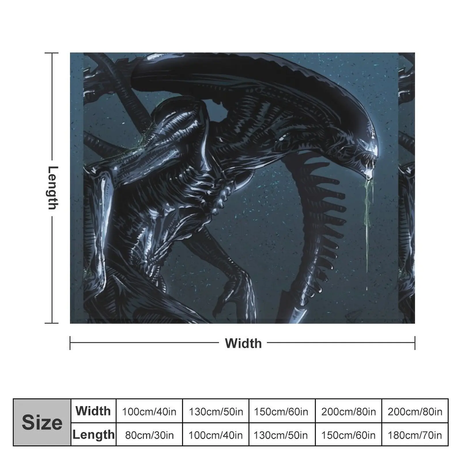 Одеяло Xenomorph Alien Мягкие походные одеяла
