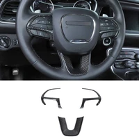 for dodge challenger charger 2015 2020 durango 2014 real carbon fiber auto steering wheel decoration car interior accessories
