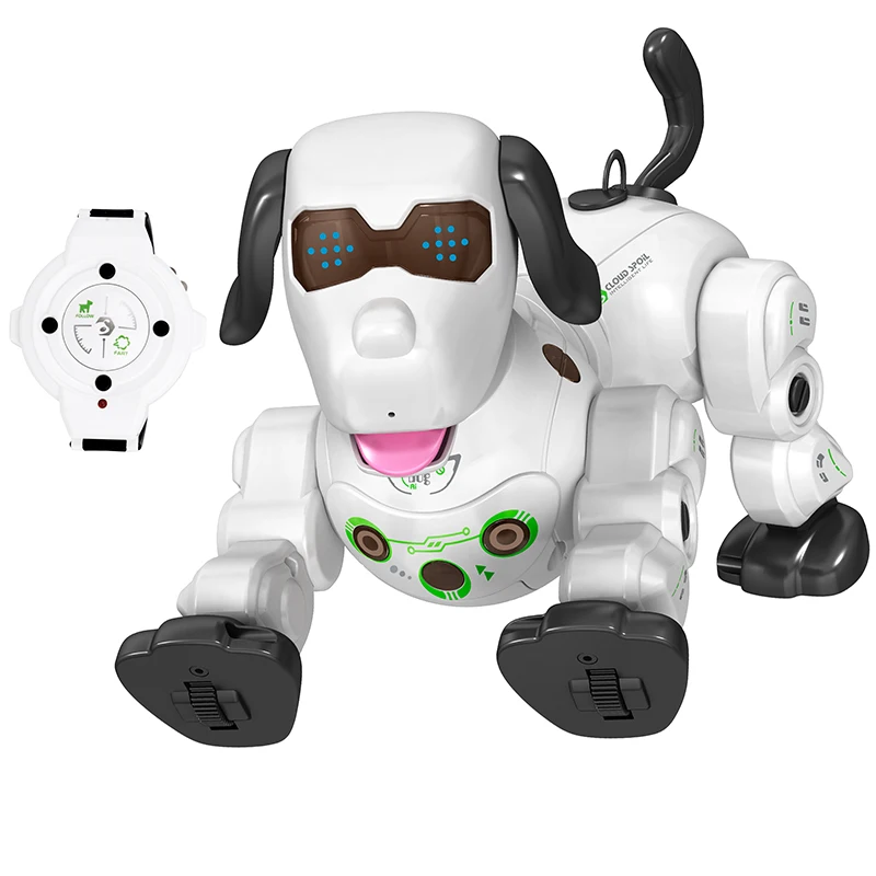 Christmas Gifts Electric Watch Remote Control Smart Dog Stream Barking Infrared Induction Wag Tail Rc Puppy Robot Pet Dog Toys