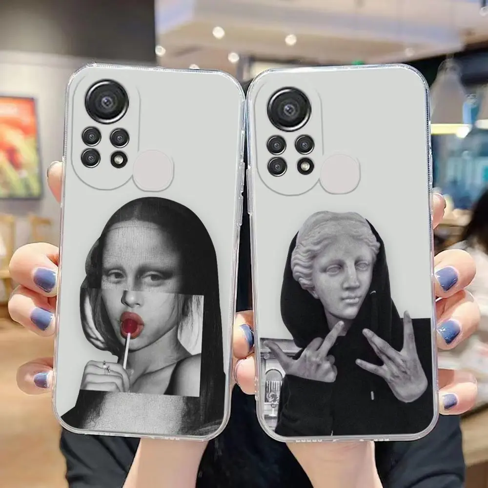 

Clear Case For TECNO CAMON 18 HOT 10S 11S NFC 8 9 10 11 12 PLAY POVA2 SMART 6 7 GO PRO 2020 Case Retro Oil Painting In Plaster