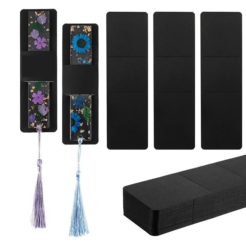 

50 Pcs Resin Bookmark Holder 5.9 X 1.8 Inches Kraft Bookmark Sleeves For Bookmark Wrapping