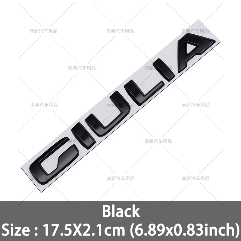 

3D металлический значок с буквами Q2 Q4, задняя эмблема багажника Giulia Stelvio, автомобильные наклейки для Alfa Romeo Giulia Stelvio, аксессуары для стайлинга автомобилей