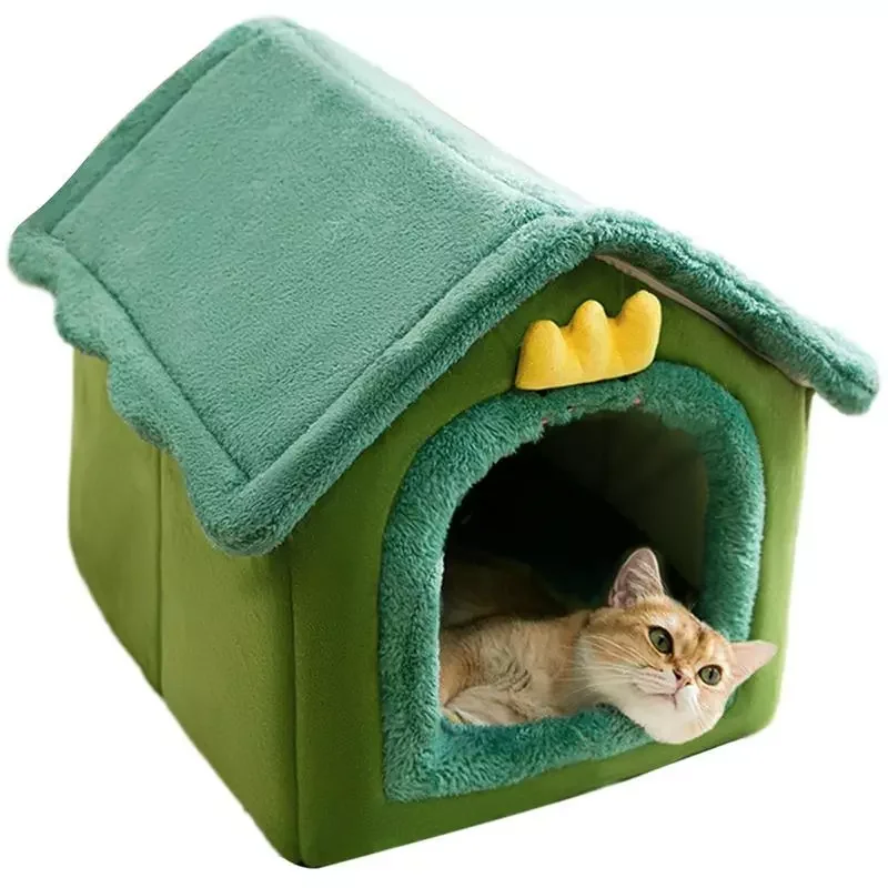 

Переносное гнездо, съемный моющийся плюшевый согревающий домик-будка для собак, съемный теплый домашний домик для собак на улице