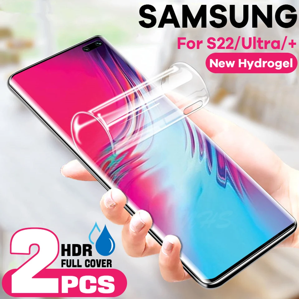 

2Pcs Hydrogel Film Screen Protector For Samsung Galaxy S20 S21 FE S22 S23 Ultra S10 Plus Screen Protector On A52 A13 A53 A32 A23