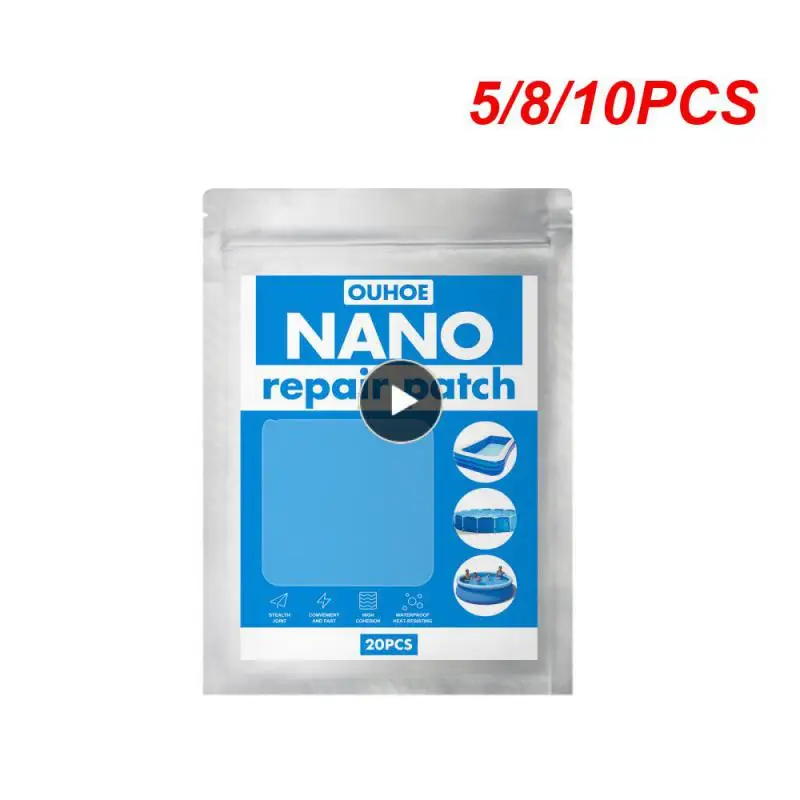 

5/8/10PCS 10/Nano Repair Patch Swimming Pool Water Pad Tent Waterproof Special Adhesive Outdoor Swimming Ring Repair Patch