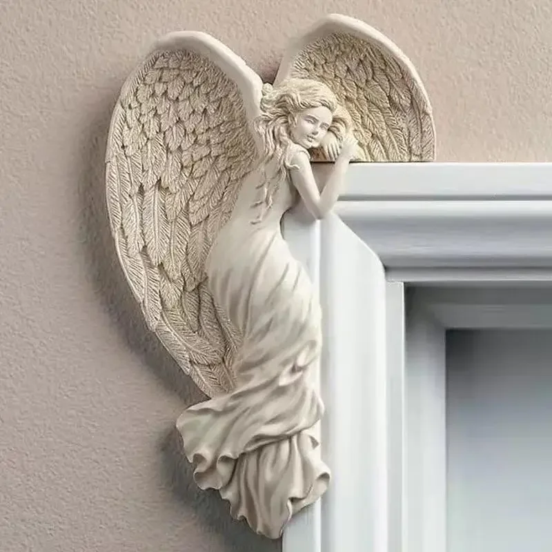 

Скульптура «купон ангел», дверная рама, художественные украшения, красивая девушка, ангел, статуя из смолы, подвесная дверная рама, украшение для дома, декор для комнаты