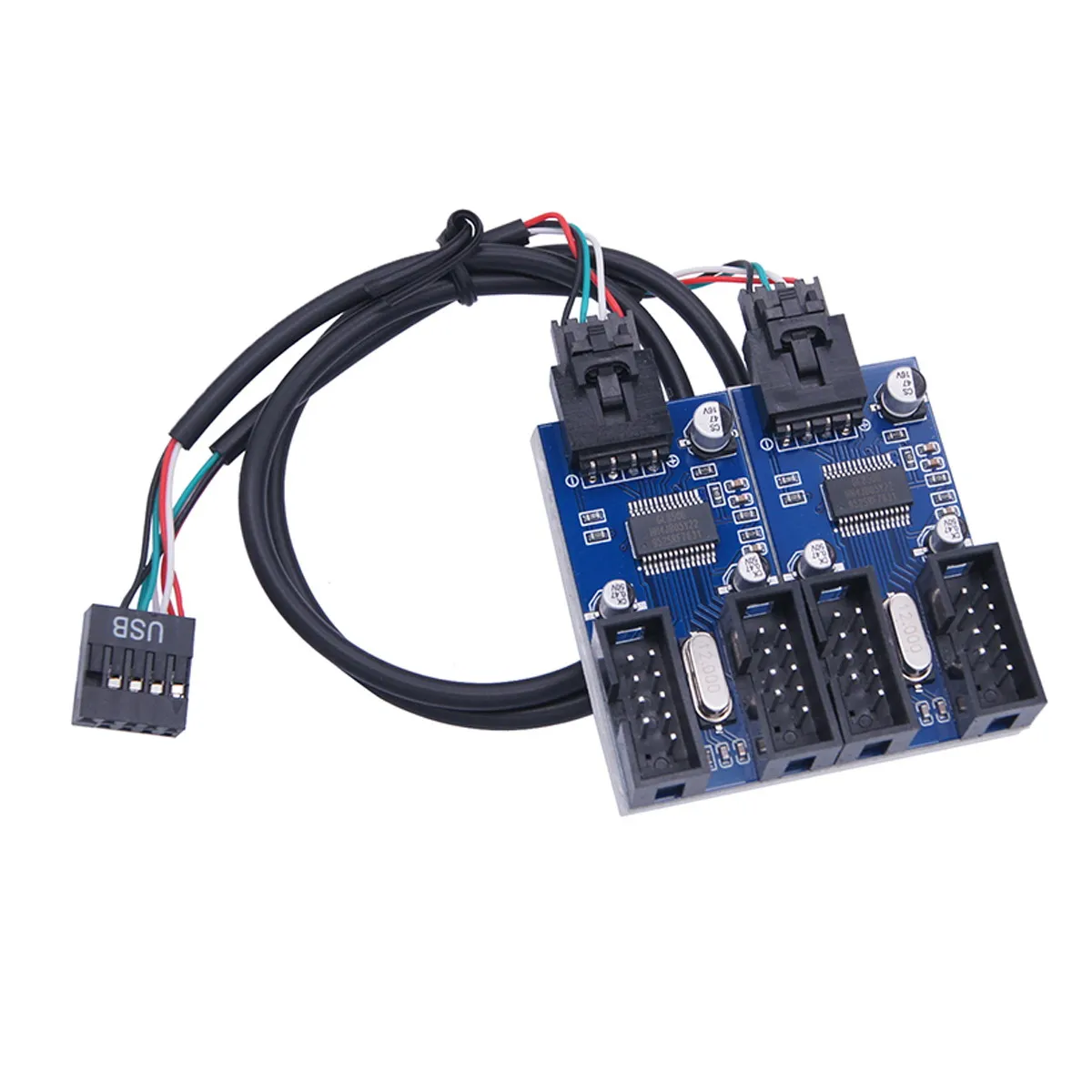 Кабель-удлинитель Cablecc USB 2 0 с 1 на / 4 разъемами 30 см