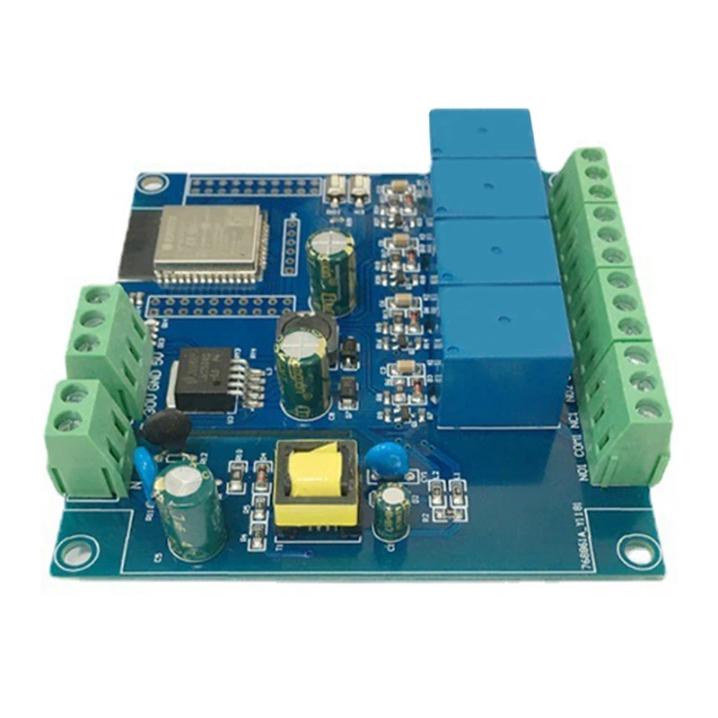 

HOT-ESP32 макетная плата WIFI Bluetooth BLE четырехсторонний релейный модуль Источник питания переменного/постоянного тока ESP32-WROOM макетная плата
