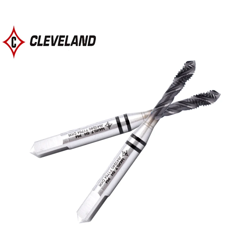 CLEVELAND HSS-PM со спиральным рифленым метчиком JP M2 M2.5 M3 M4 M5 M6 M8 M10 M12 M14 M16 Машинные