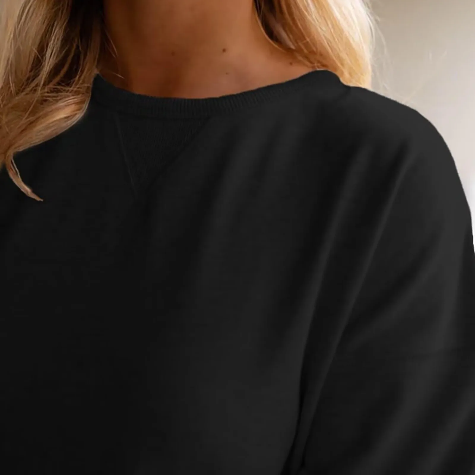 Женский осенний пуловер с длинными рукавами 2024 топы круглым вырезом в рубчик