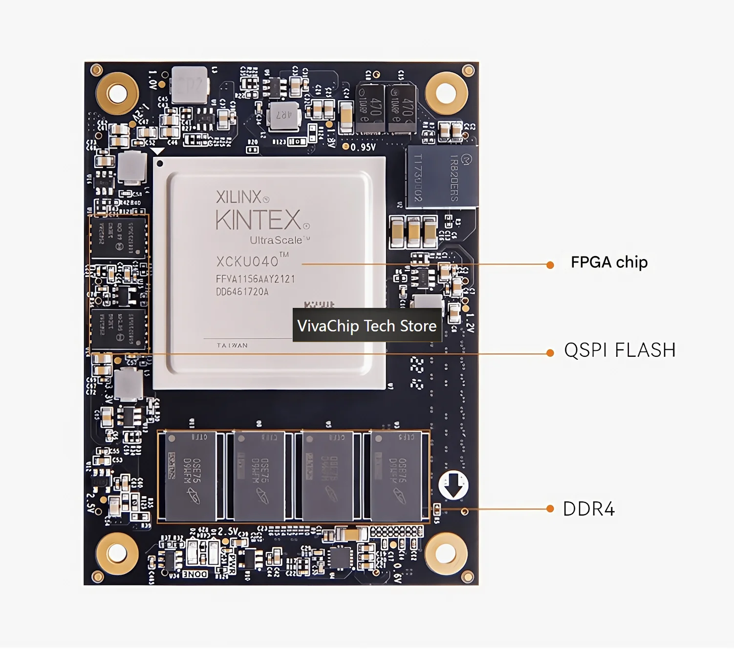 Фото Плата VivaChip TechXilinx Kintex UltraScale FPGA Core Board KU040 XCKU040 ACKU040 №3